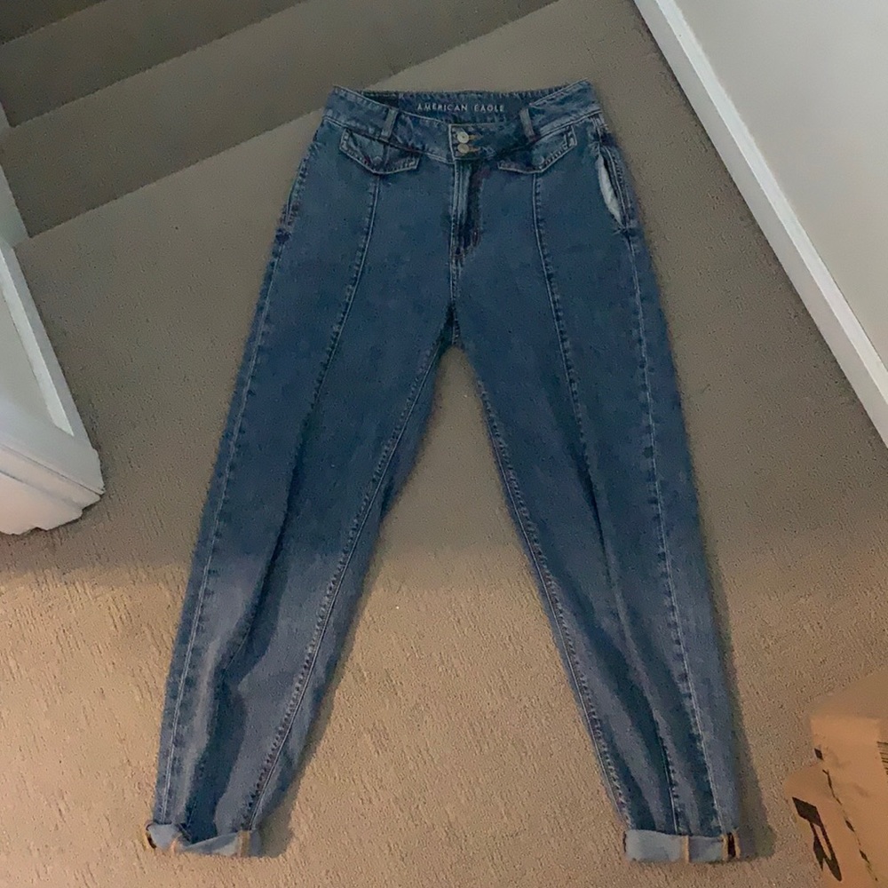 American Jean Mom Jeans dark blue Size 4 extra longs